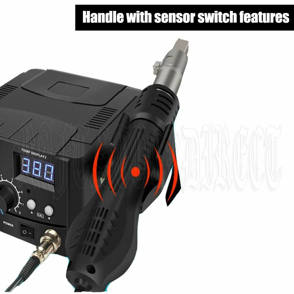 2-in-1 Hot Air & Soldering Iron Station | Digital LCD Display | ESD Safe - Image 4