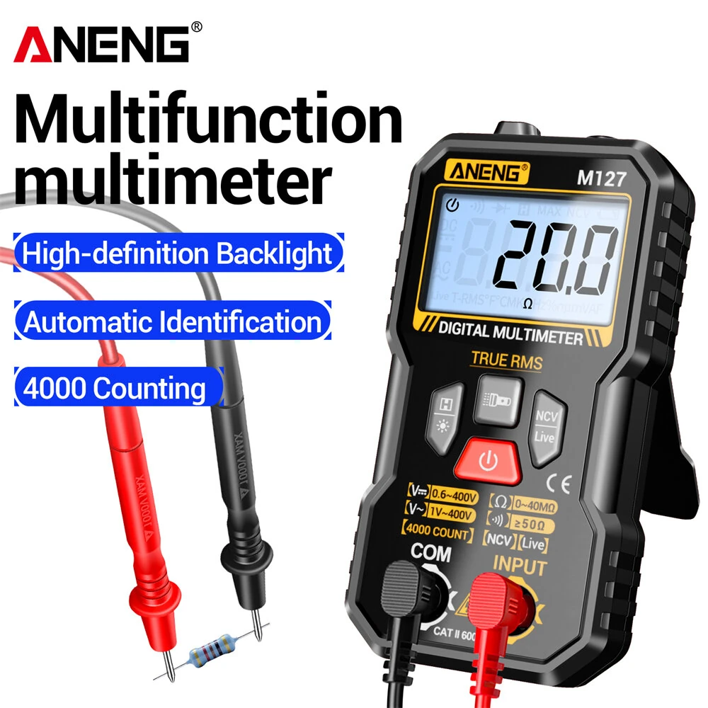 ANENG M127 Digital Multimeter | True RMS 4000 Counts | Auto-Ranging & Backlight - Image 5