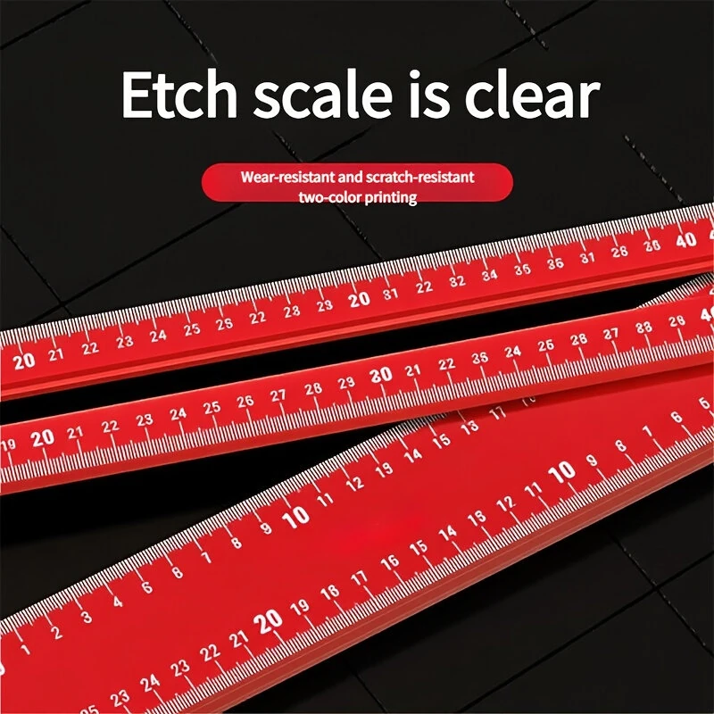 Adjustable T-Shape Angle Ruler - Aluminum Alloy Multi-Angle Measuring Tool | 60cm - Image 4