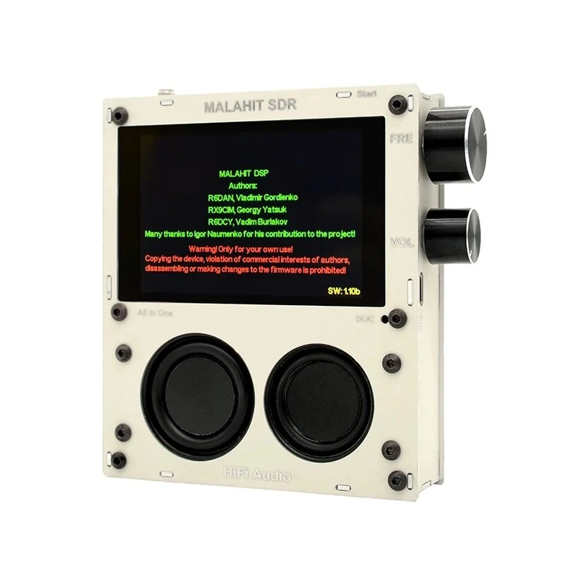 Malahit DSP SDR Receiver V1.10B | 50KHz-2GHz | Metal Case + Battery + Speaker - Image 2