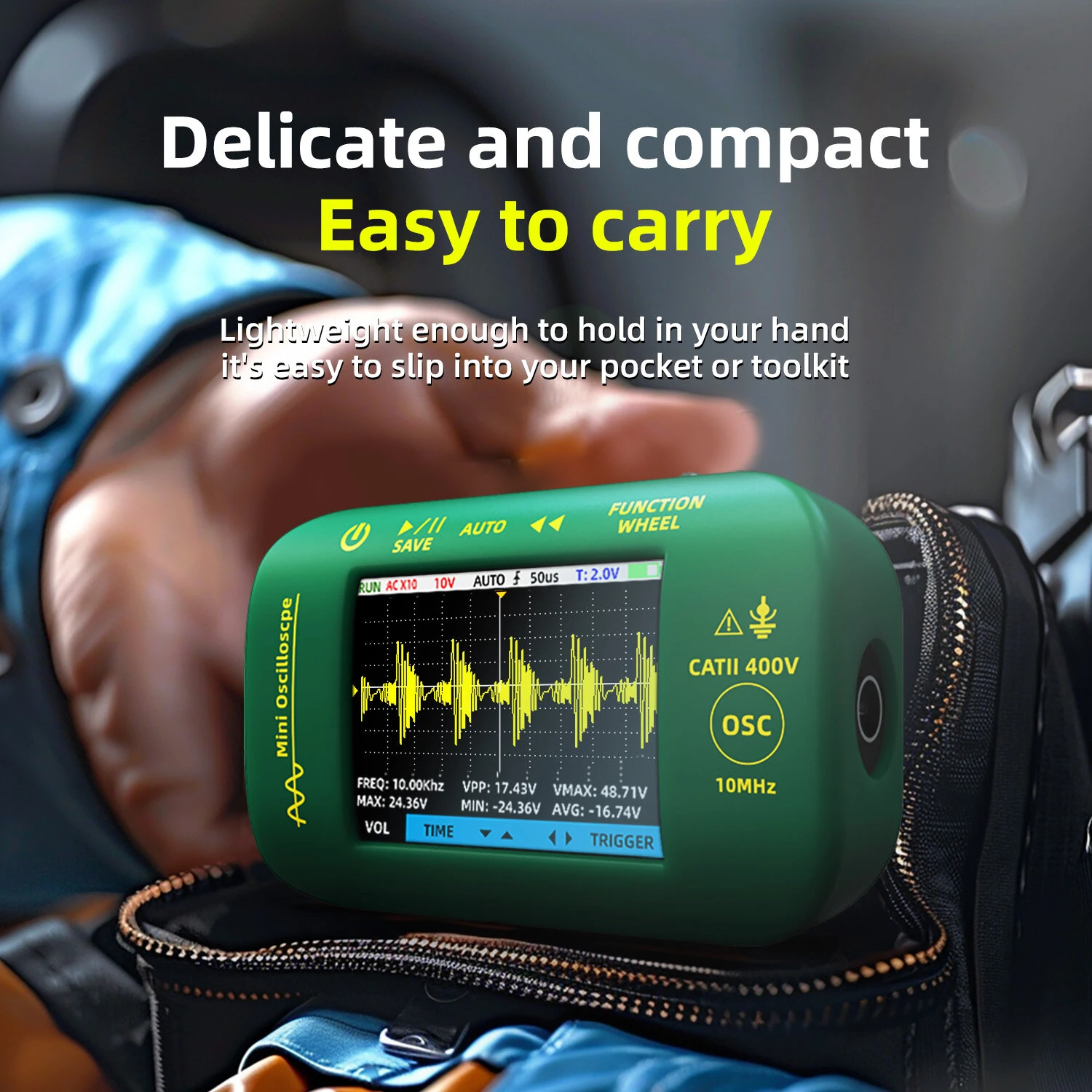 BSIDE OT2 10MHz Digital Oscilloscope - 48MSa/s 2-in-1 Signal Generator | Portable Electronics Repair Tool - Image 5