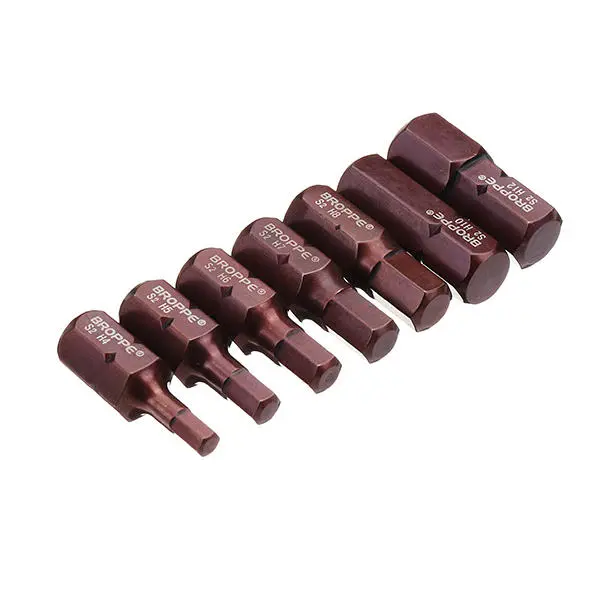 Broppe 7pcs H4-H12 30mm Hex Screwdriver Bits | 10mm Shank for Impact Driver - Image 3