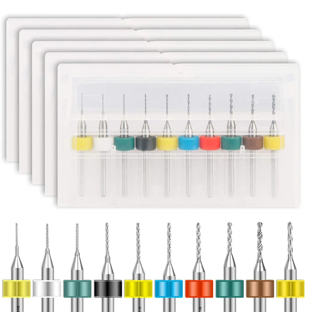 Drillpro 50pcs PCB Drill Bits Set 0.3-1.2mm | Carbide for CNC Engraving & Jewelry - Image 2