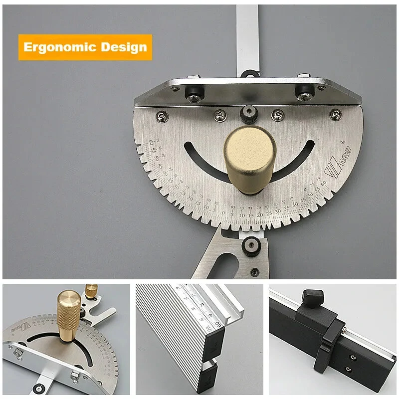 Wnew Upgraded Table Saw Miter Gauge | 27 Angle Stops & 450mm Fence for Repeatable Cuts - Image 5