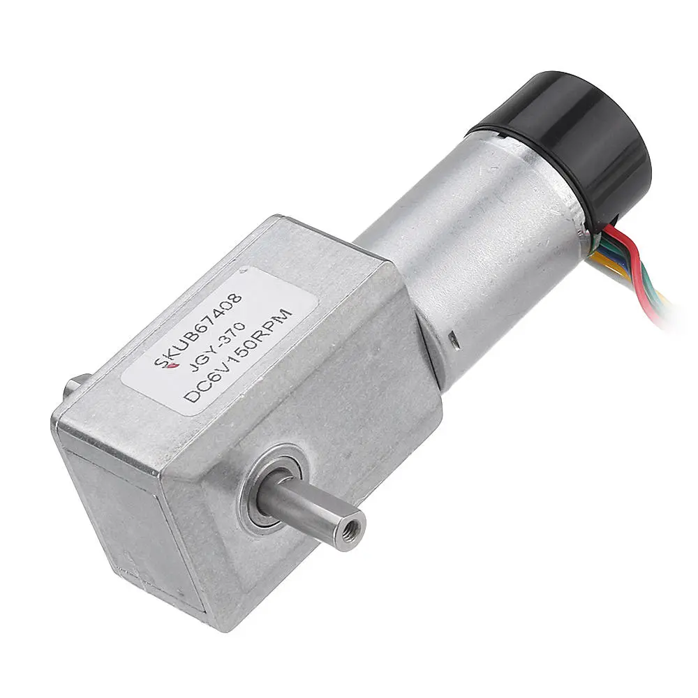 Machifit JGY-370 DC 6V Gear Motor | Double Shaft Worm Reduction Self-Locking - Image 4