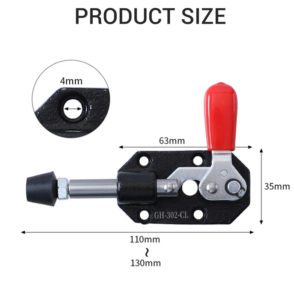 Quick Release Toggle Clamp GH-302-CL | 82kg Holding Capacity, 20mm Stroke for Woodworking - Image 5