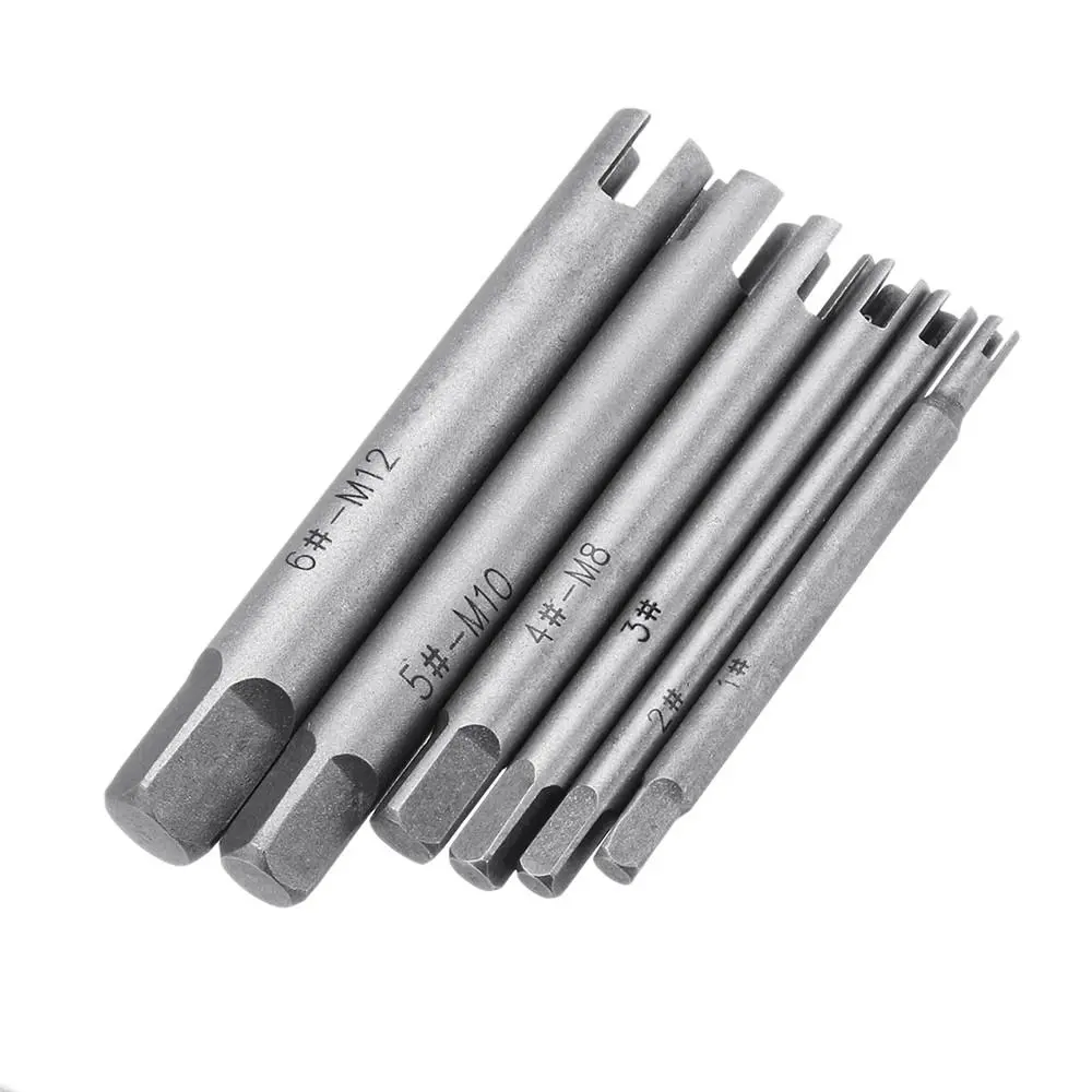 6pcs M4-M12 Damaged Screw Extractor | Alloy Bolt Remover Kit - Image 2