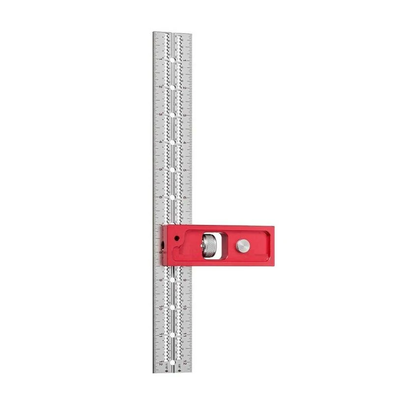 Woodpecker T-Type Hole Scribing Gauge | 15/30/45cm Stainless Steel Ruler for Woodworking - Image 4