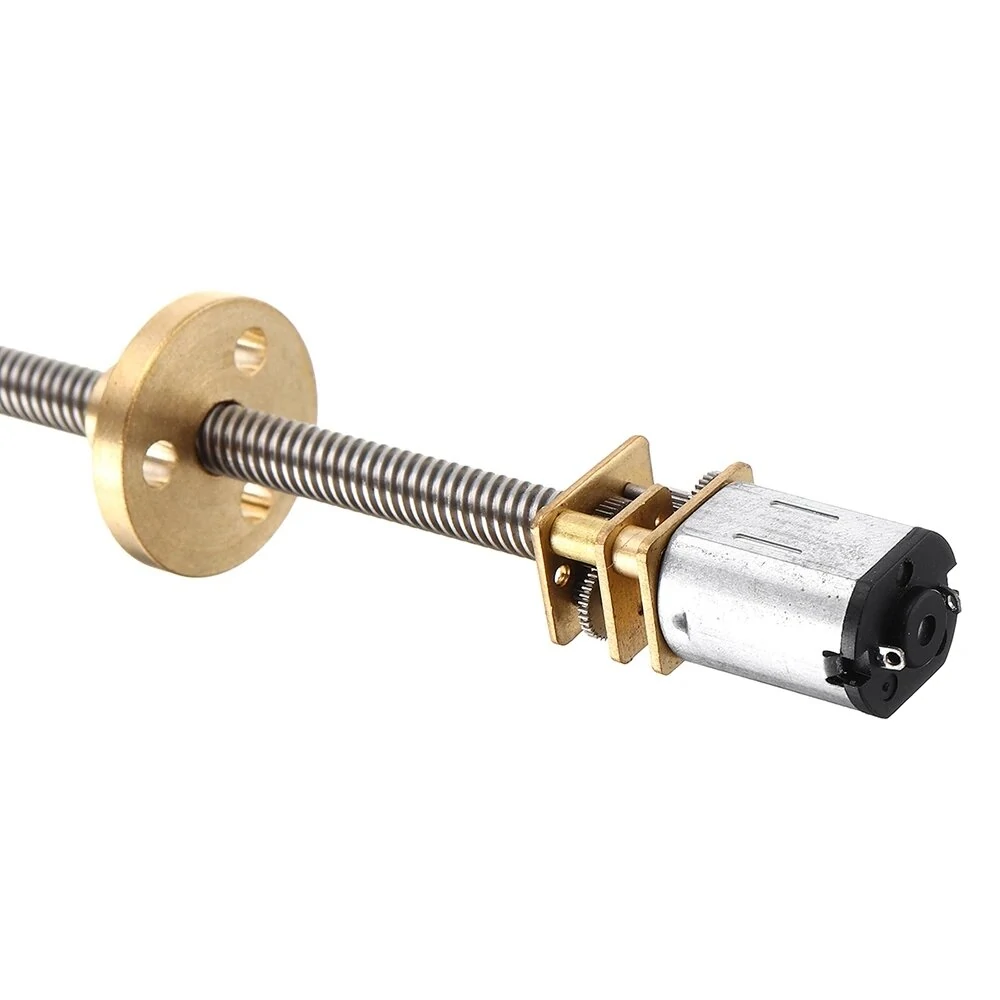 N20 Gear Motor - 6V DC, 30/60/100/150 RPM with T5x150mm Quick Thread Shaft - Image 4