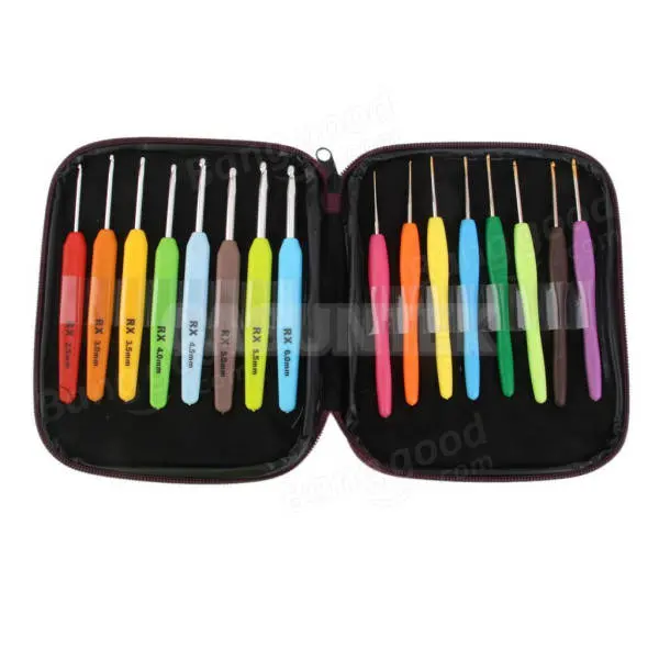 Boye Aluminium Crochet Hooks Set with Plastic Handle - Knitting Needles & Weave Kit - Image 2