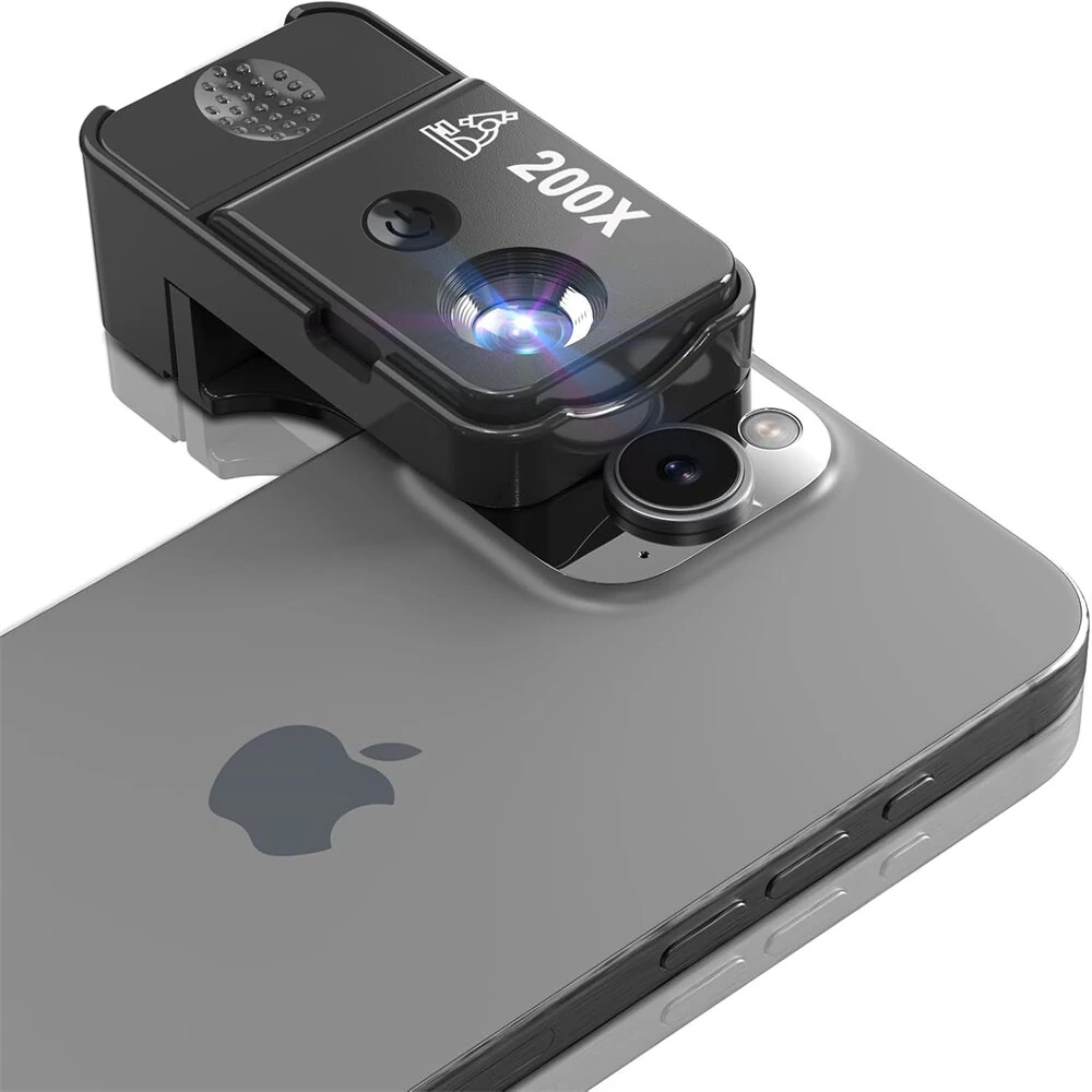 Mobile Phone Microscope - 200x Magnification with LED Light & CPL Filter - Image 2