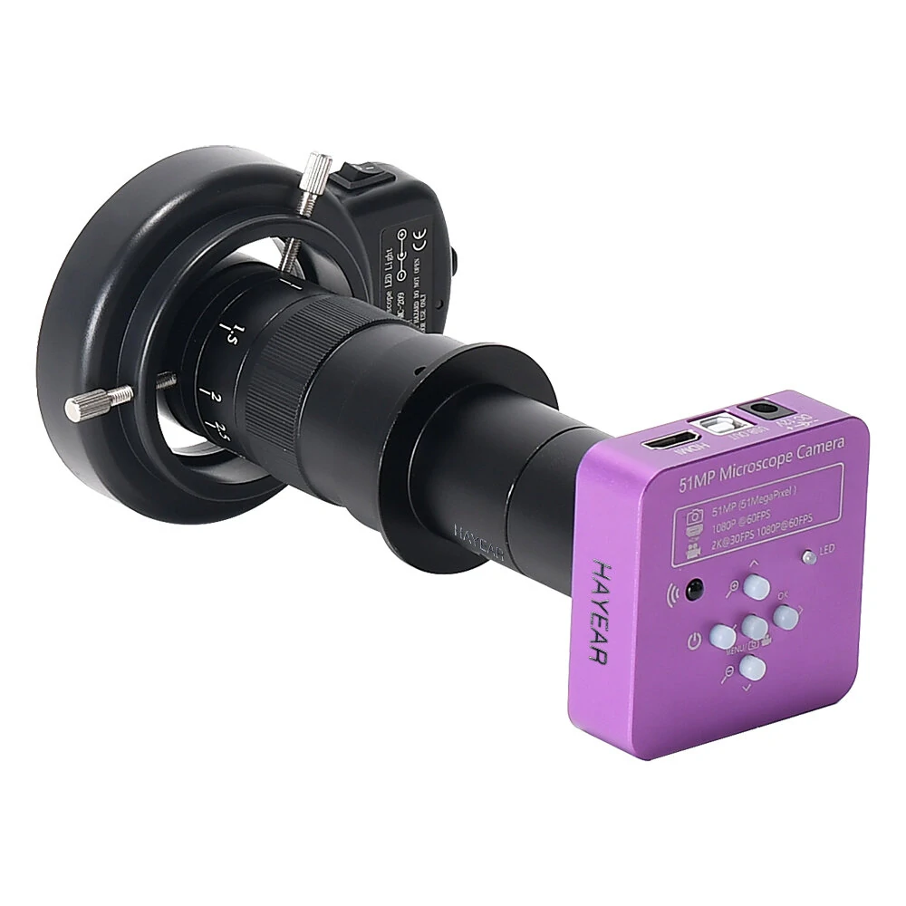 4K 51MP Digital Microscope Camera | 180X Zoom HDMI USB | For PCB Phone Repair - Image 3