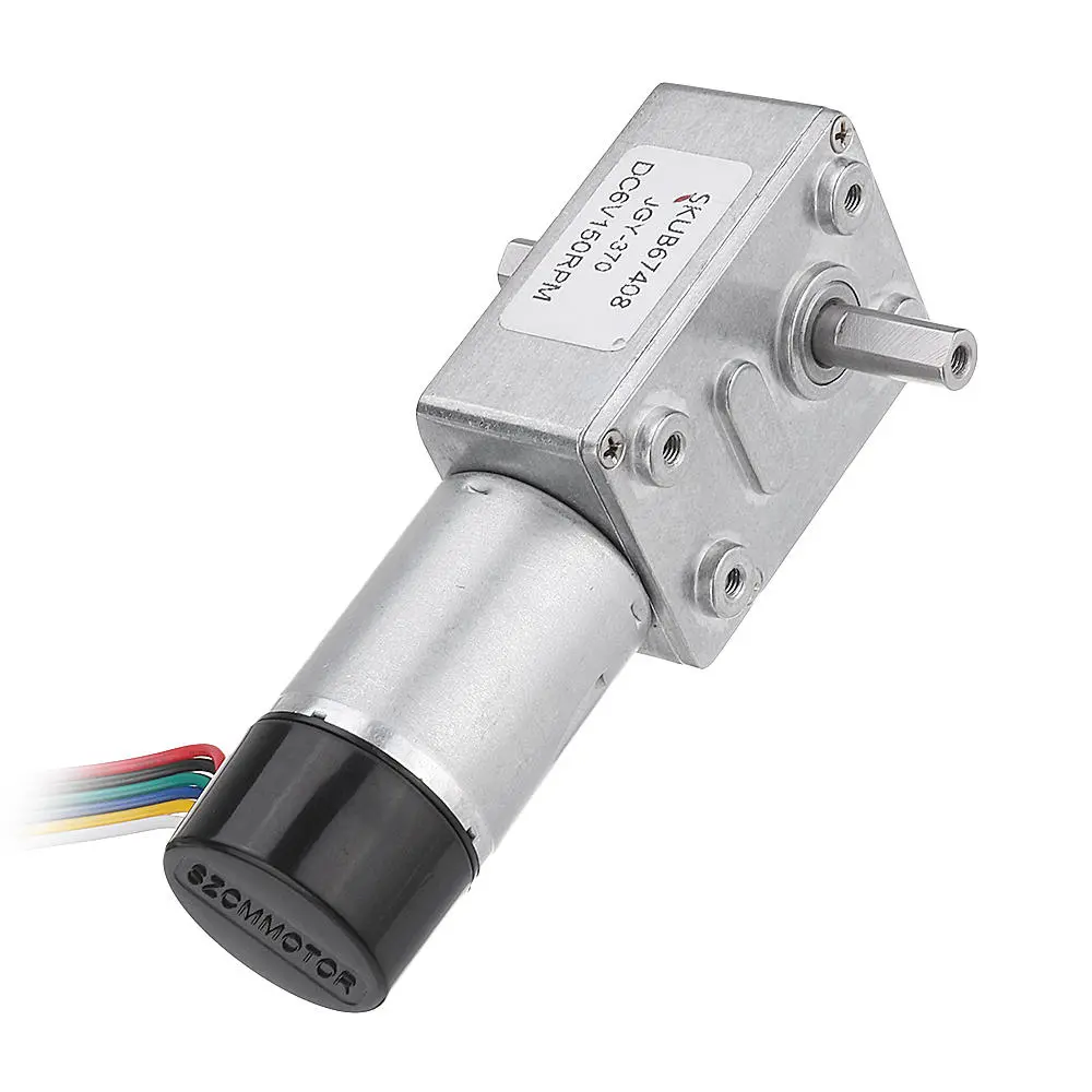 Machifit JGY-370 DC 6V Gear Motor | Double Shaft Worm Reduction Self-Locking - Image 3