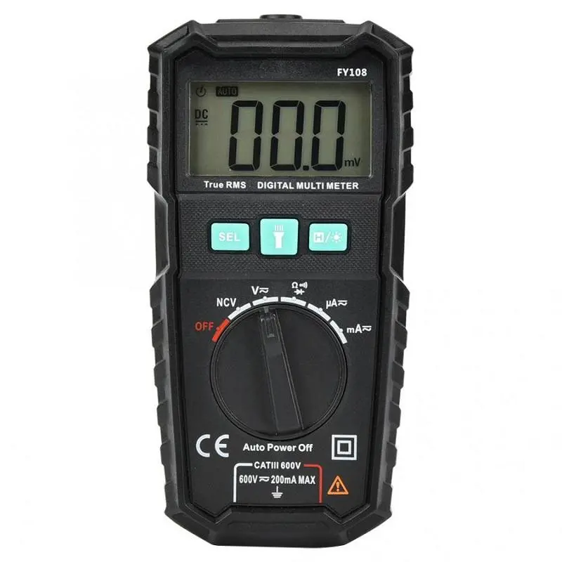 FUYI FY108 Pocket Digital Multimeter - Portable Auto-Range Avometer for School Experiments - Image 2