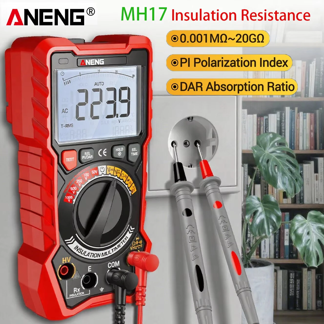 ANENG MH17 True RMS Multimeter | 19999 Count | Insulation & Capacitance Tester - Image 3