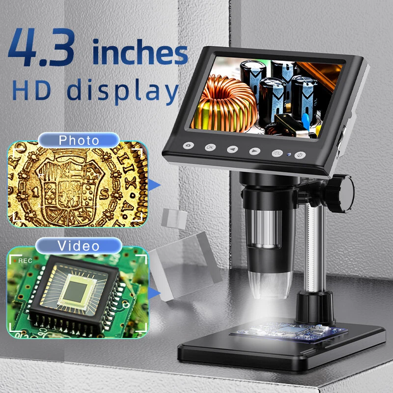 DM7 Digital Microscope - 4.3 Inch Screen | 50X-1000X Magnification & 1080P - Image 2
