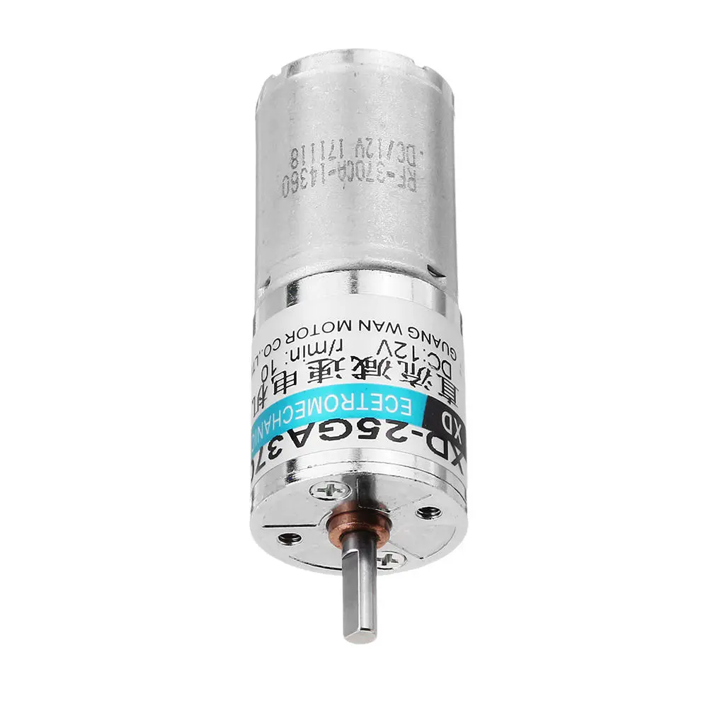 Machifit 12V 10RPM DC Gear Motor - 25GA370 Metal Gear Motor - Image 2