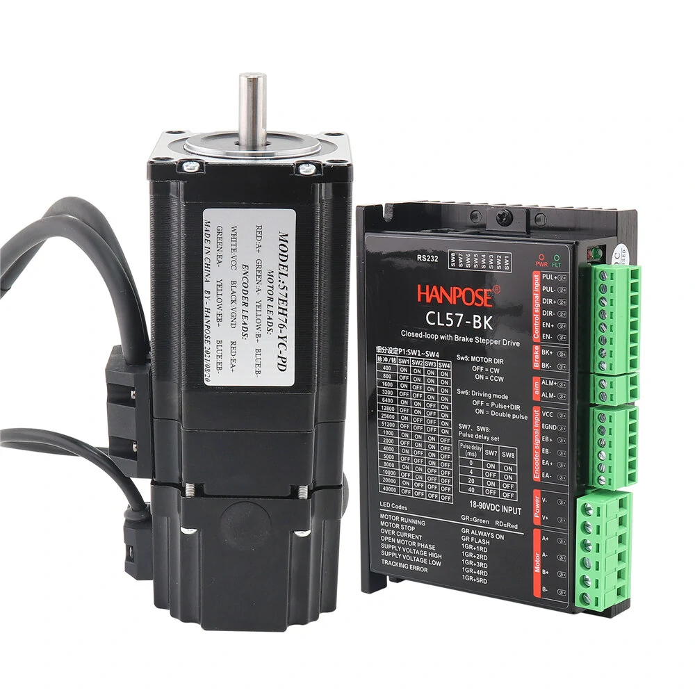 57EH76-YC-PD Closed-loop Stepper Motor | 4.0A 2.2N.m Nema23 with Driver & Brake - Image 2