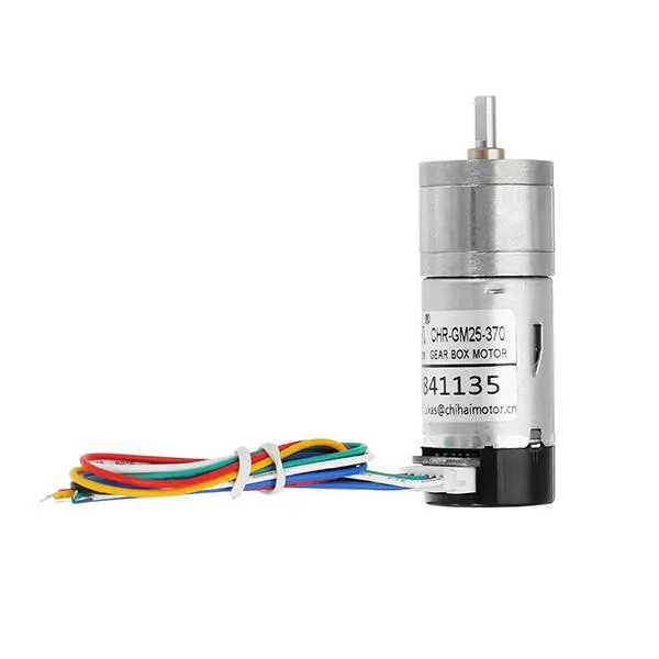 CHIHAI MOTOR DC12V 350RPM Encoder Gear Motor with Protective Cover - Image 2