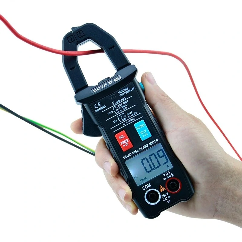 ZT-QB9 TRMS Clamp Meter - 600A AC/DC Current Tester | Auto-Ranging Voltage Ammeter - Image 5