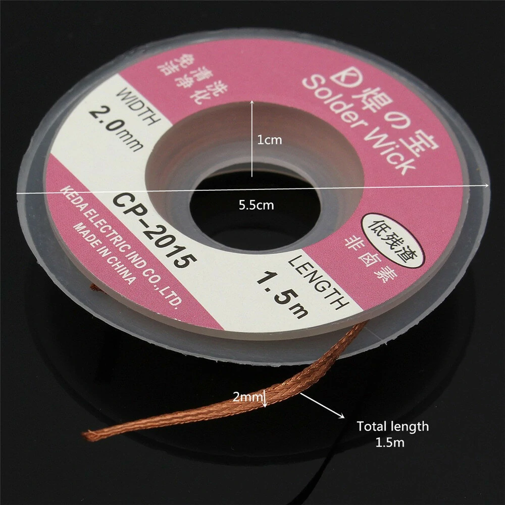 Effetool Desoldering Braid - 5Ft 1.5m Copper Wick Solder Remover Wire Spool - Image 3