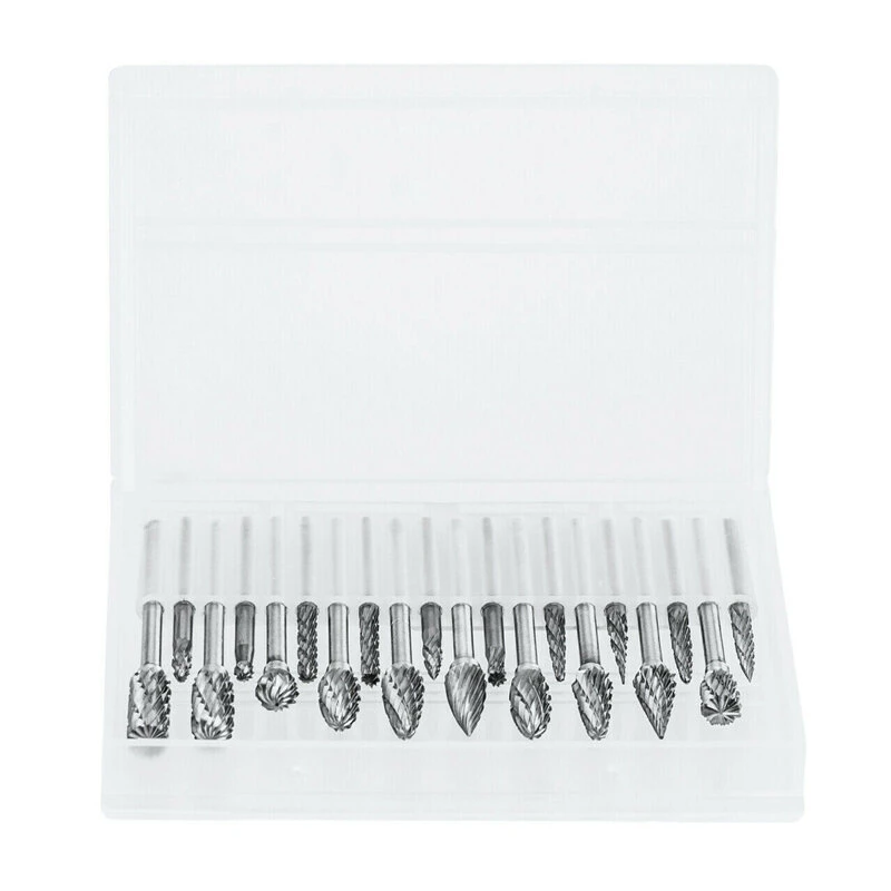 Tungsten Carbide Rotary Burr Set - 20pcs Die Grinder Bits for Carving - Image 2