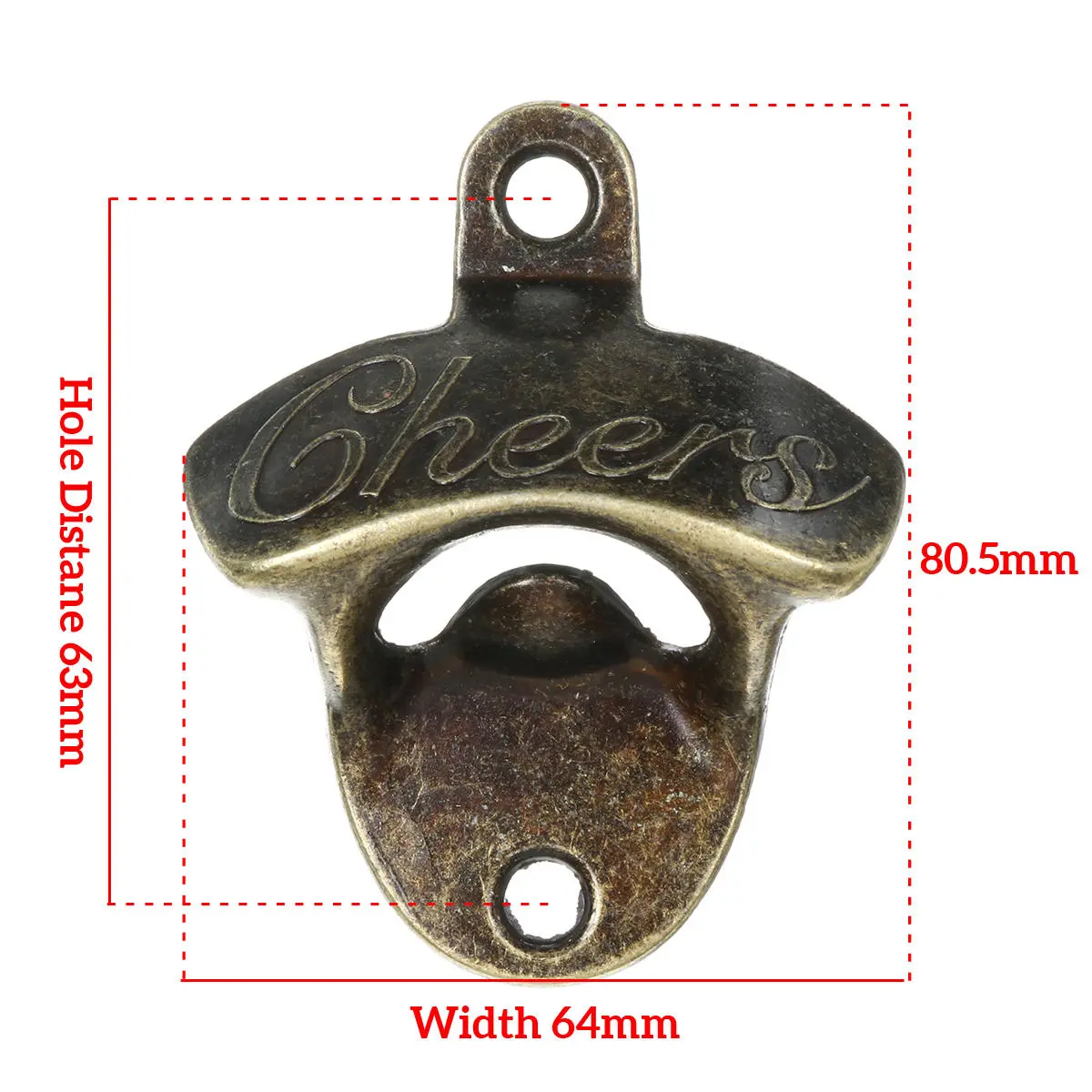 Retro Bronze Wall-Mounted Bottle Opener - Rustic Home Bar Decor - Image 2