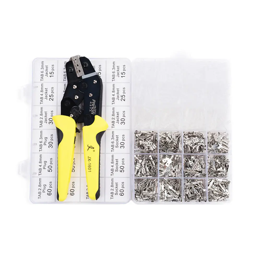 PARON JX-1601-08T Ratchet Crimper Pliers | AWG20-10 with 840Pcs Terminals - Image 2