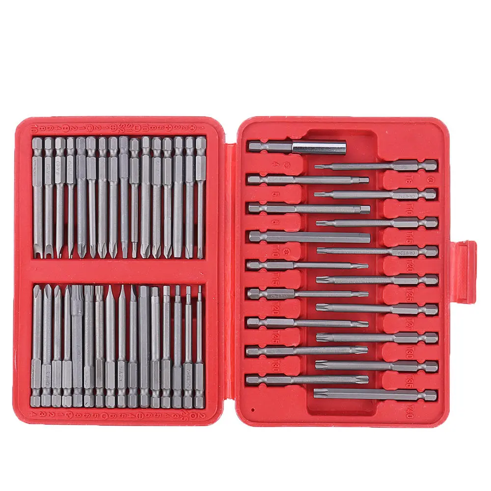 Drillpro 50Pcs Extra Long Screwdriver Bit Set - Torx Hex Spline for Electric Screwdriver - Image 3