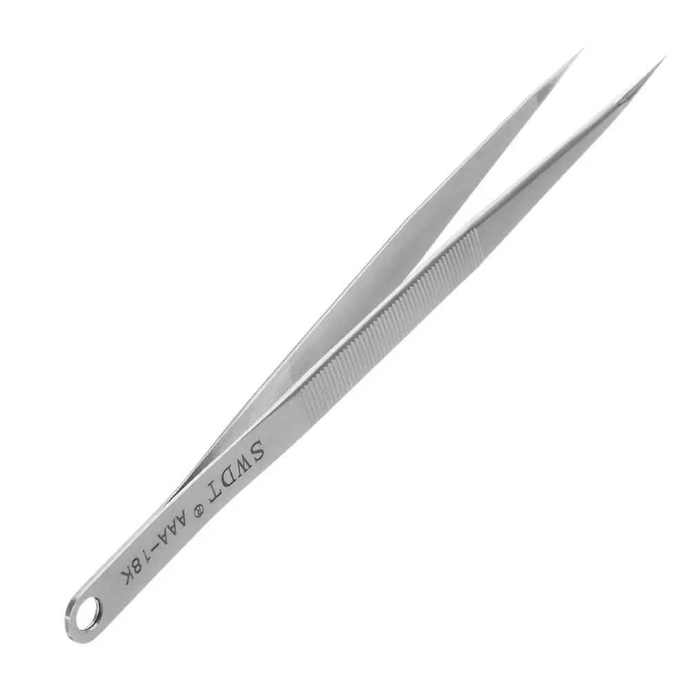 AAA 18K Precision Tweezer - Straight Tip Stainless Steel | Electronic Repair Tool - Image 5