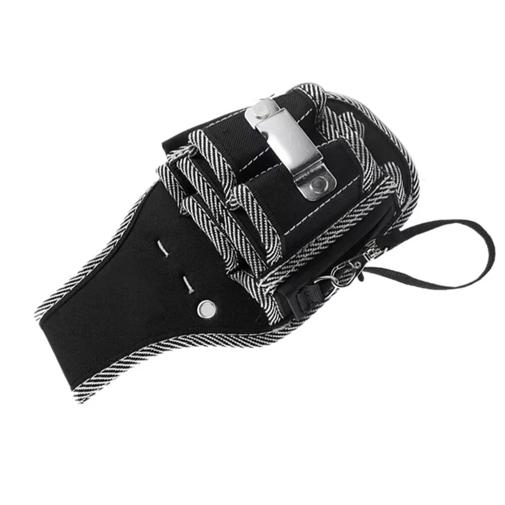 9 Pocket Electrician Tool Bag - 600D Nylon Waist Pouch with Reinforced Edges - Image 4