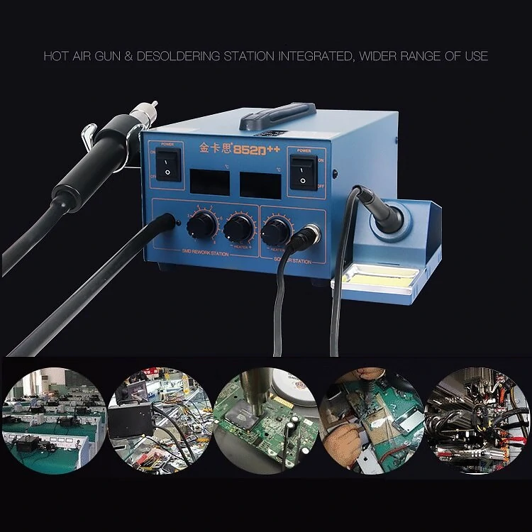 KAISI 852D++ Soldering Station | Adjustable Thermostatic Hot Air Gun & Desoldering Iron - Image 3