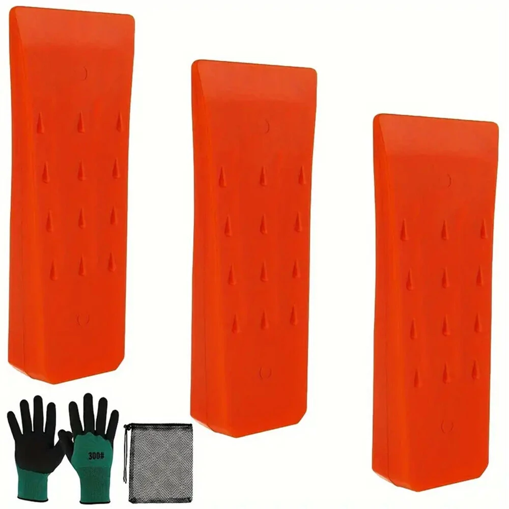 3pcs Tree Felling Wedges | 6 Chainsaw Wedges with Spikes for Safe Cutting - Image 2