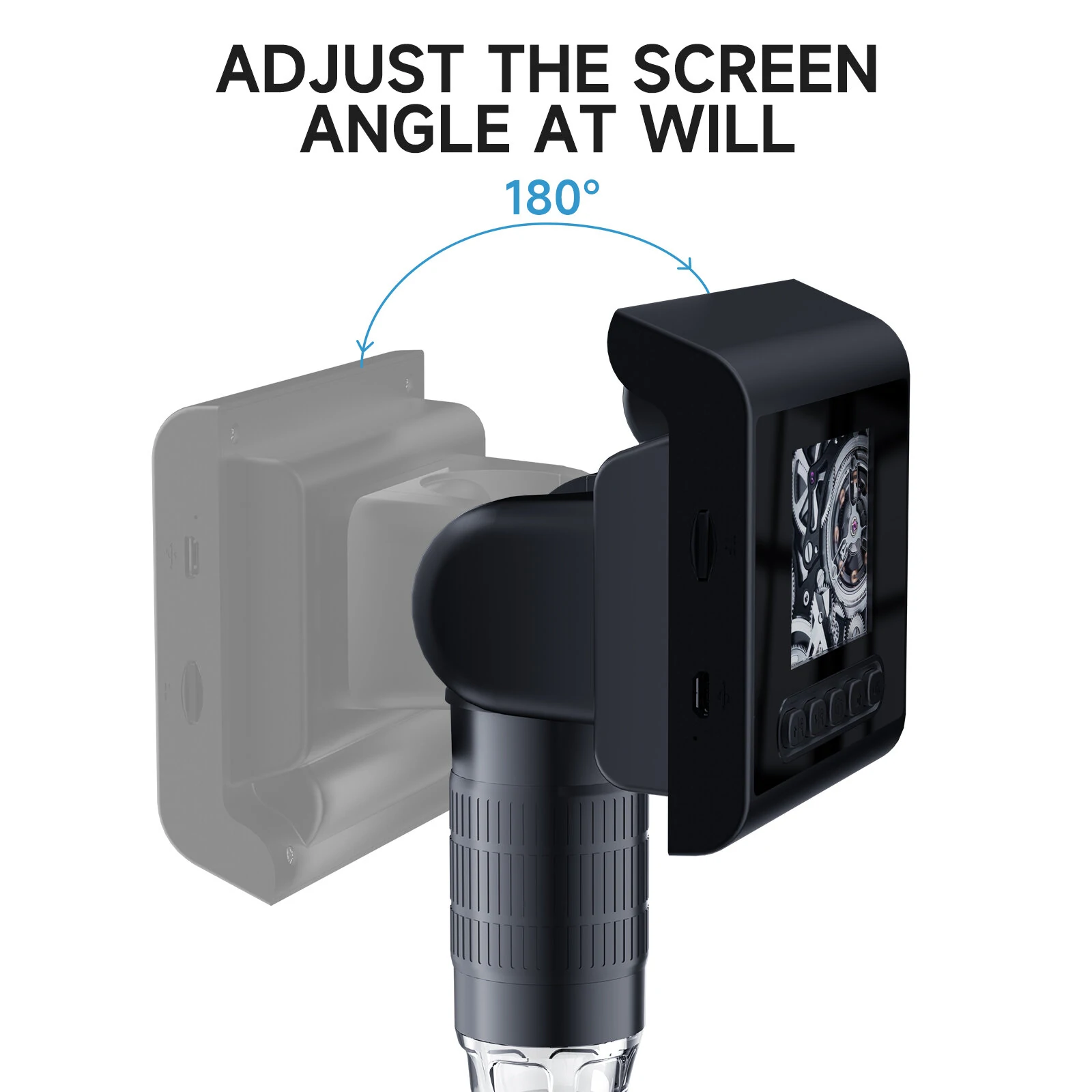 P190 Digital Microscope with 4.3 Screen - 1000x Magnification | 1080P HD | 8 LED Lights - Image 5