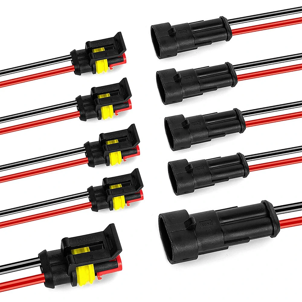 240Pcs 20 Kits 2 Pin Automotive Electrical Connectors - Waterproof Quick Connect Wire Terminals - Image 3