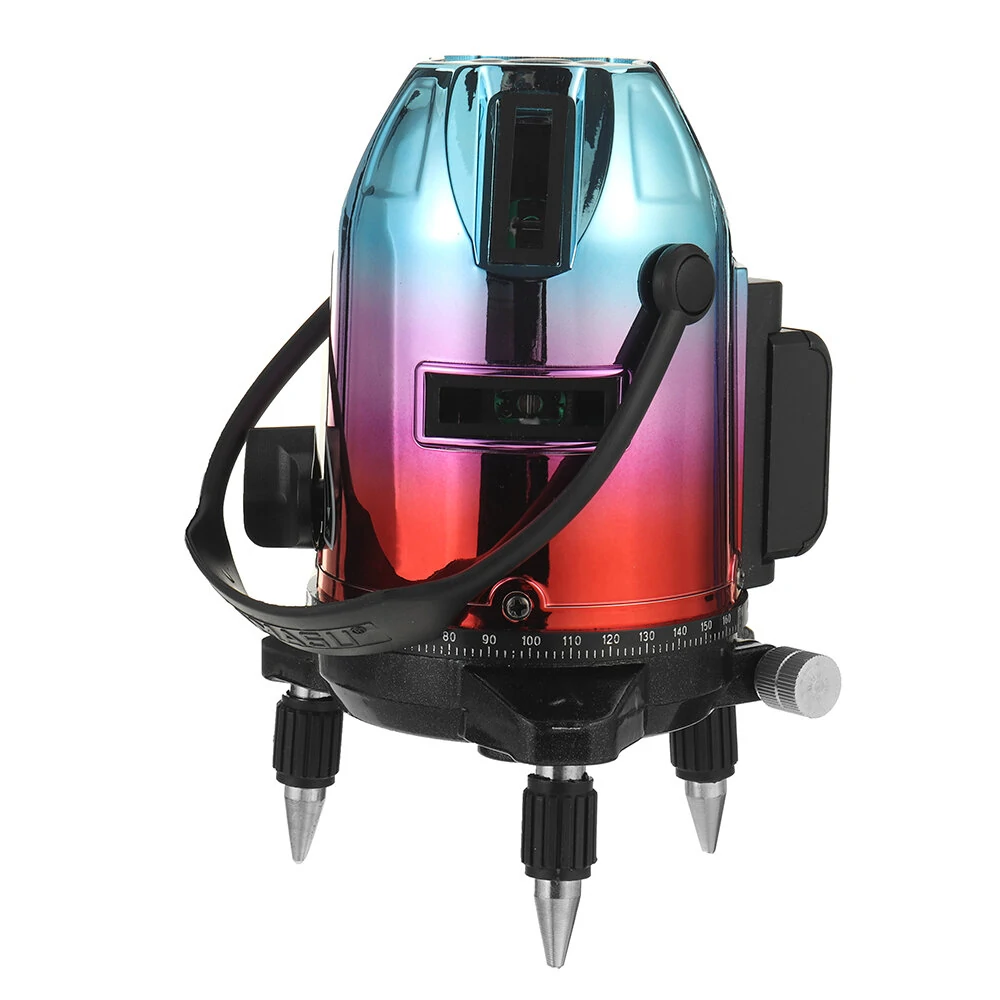 Green Light Laser Level 360° with Base | 5-Line Electroplating Multi-Color Shell - Image 3