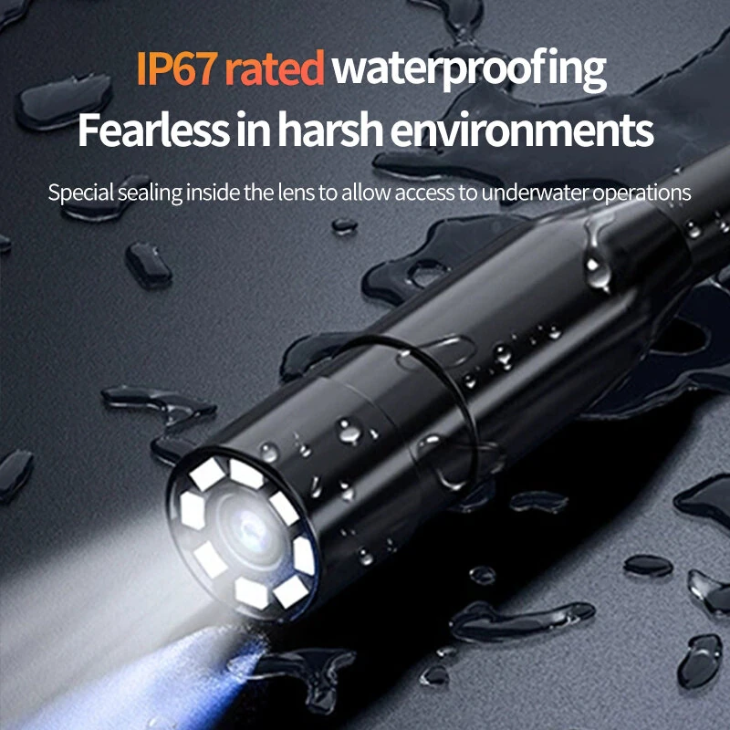 4.3-inch 1080P HD IPS Endoscope | IP67 Waterproof | 8mm Camera with USB-C - Image 4