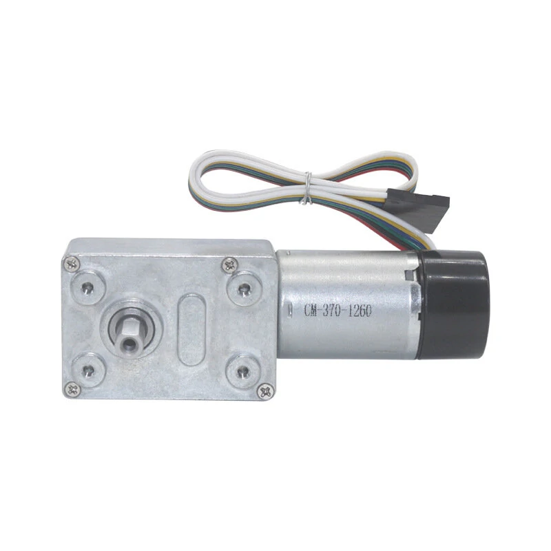 Machifit JGY-370 DC 12V Gear Motor | Worm Self-Locking with Encoder Feedback - Image 3