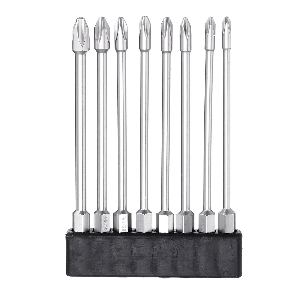 BROPPE 10Pcs Phillips Screwdriver Bits - 100mm Length | S2 High Torque & Magnetic - Image 5