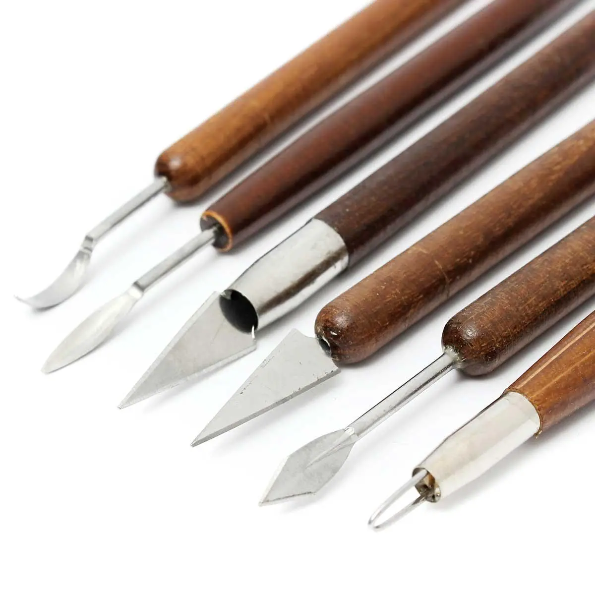 6pcs Polymer Clay Tools - Assorted Sculpting & Carving Set for Pottery Ceramics Craft - Image 3