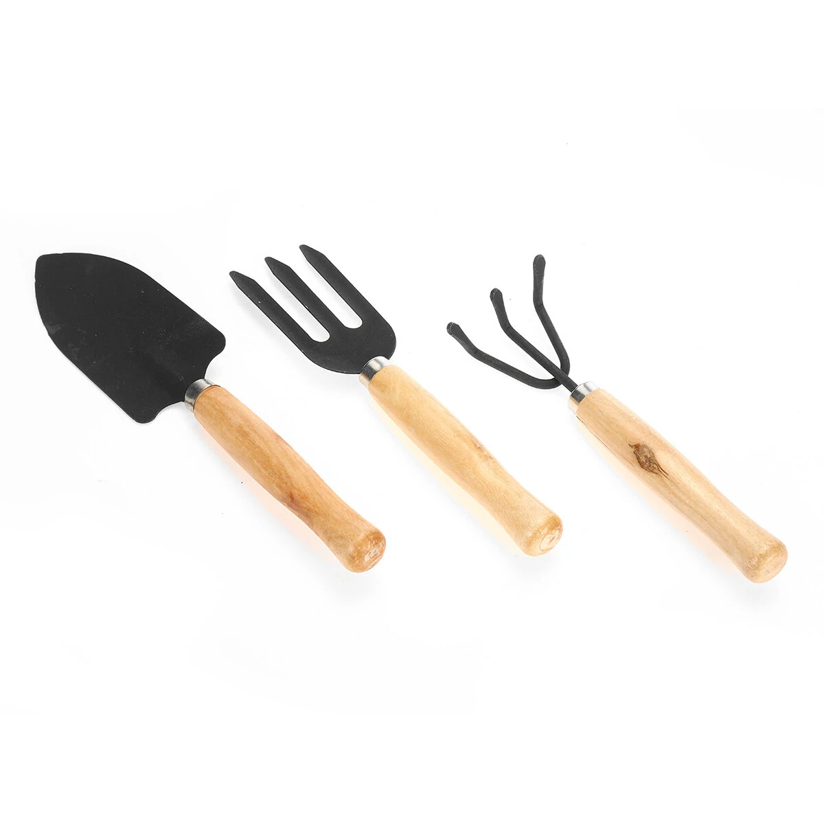 3Pcs Gardening Hand Tools Set - Trowel, Shovel & Rake for Soil Planting - Image 3