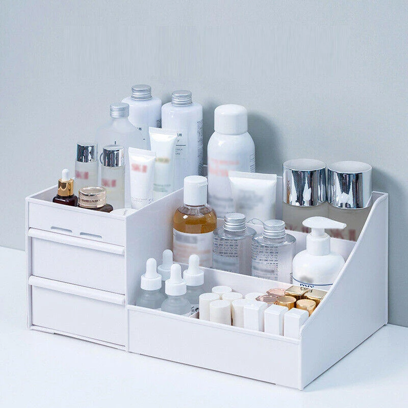 Plastic Cosmetic Organizer with Drawers | Makeup Jewelry Parts Storage Box Case - Image 5