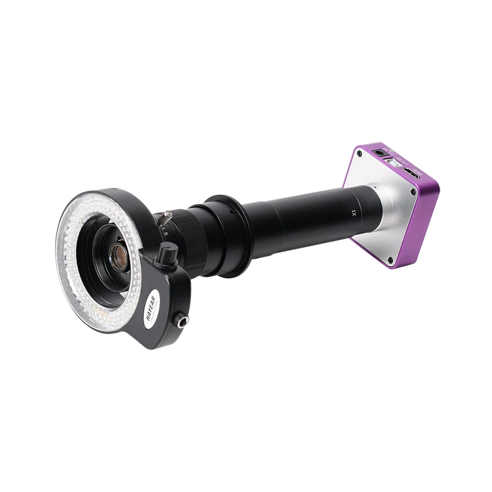 HAYEAR 51MP Microscope Camera - 60FPS 180X Lens with 144 LED Light | HDMI USB for PCB Welding - Image 3