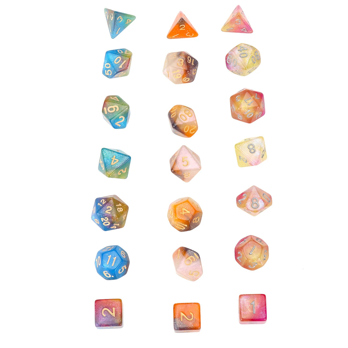 7Pcs Polyhedral Dice Set for Dungeons & Dragons | Acrylic RPG Board Game Accessory - Image 3