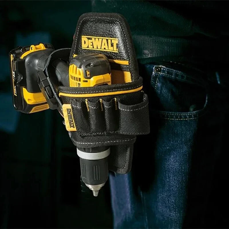 DEWALT Tool Pocket Compact Waist Bag - 4 Pockets Adjustable Heavy Duty Storage - Image 2