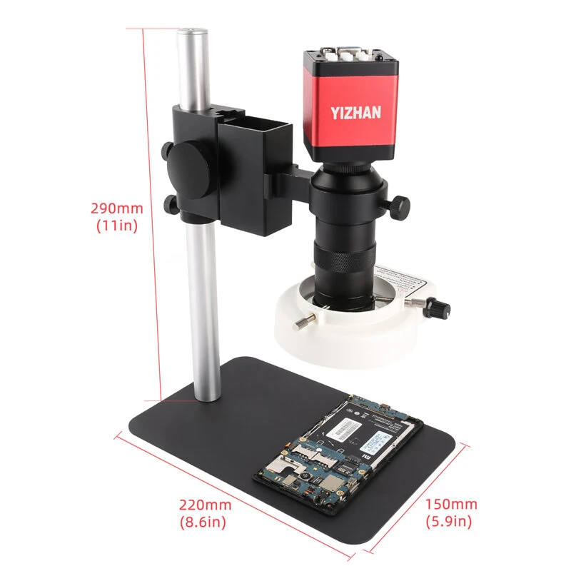 XVH2003 Industrial Microscope Camera | 130x Magnification 1080P HD | Adjustable Ring Light & Compact Design - Image 4