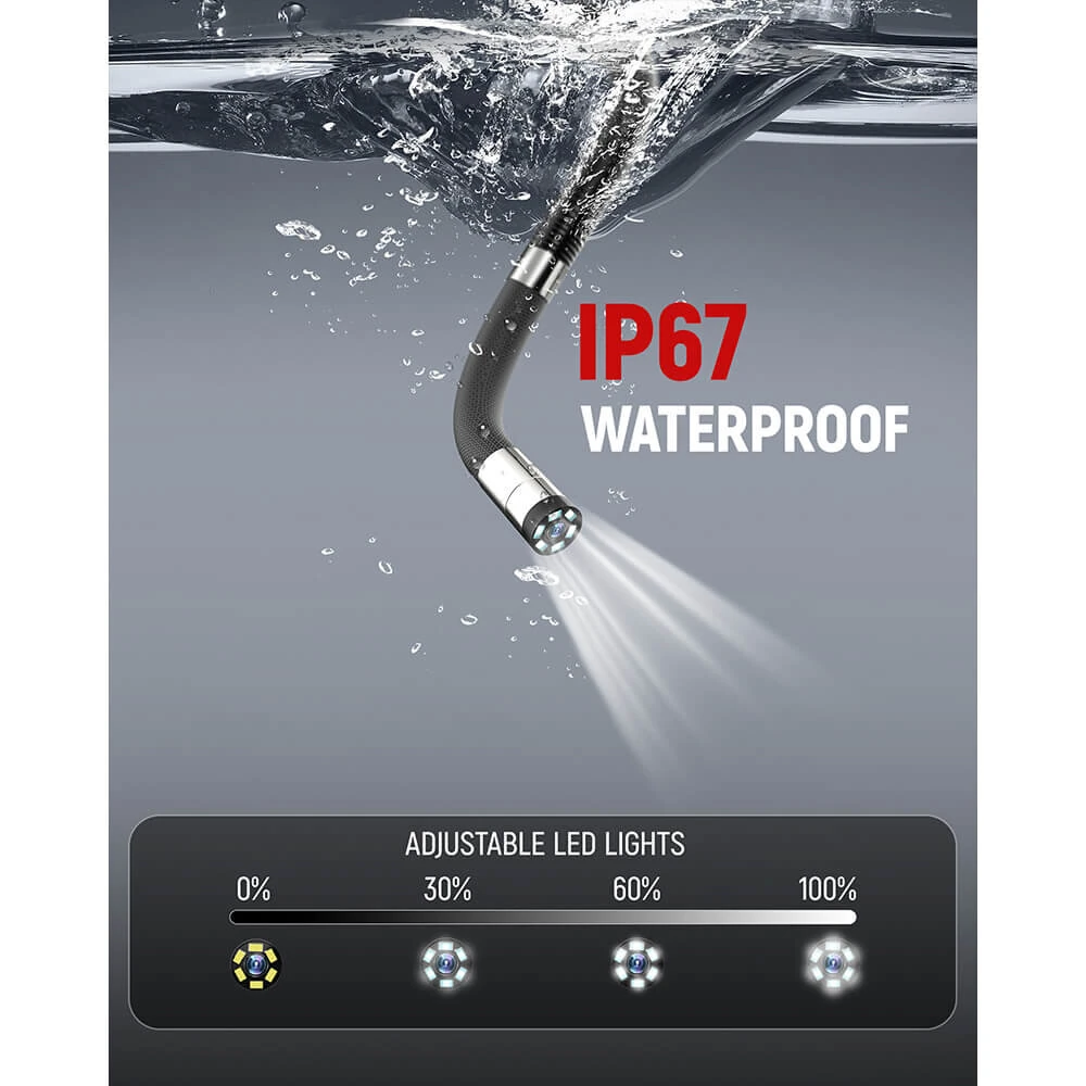 KAIWEETS KBA02 Borescope Camera - 4.3 HD Display | 6.5mm Lens with LED Lights - Image 5