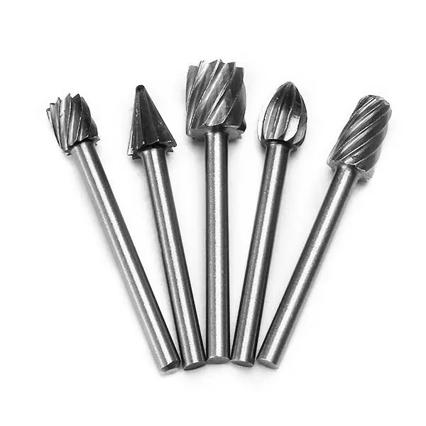 10pcs HSS Router Bit Set - 3mm Shank Rotary Burr Files for Wood Working - Image 4