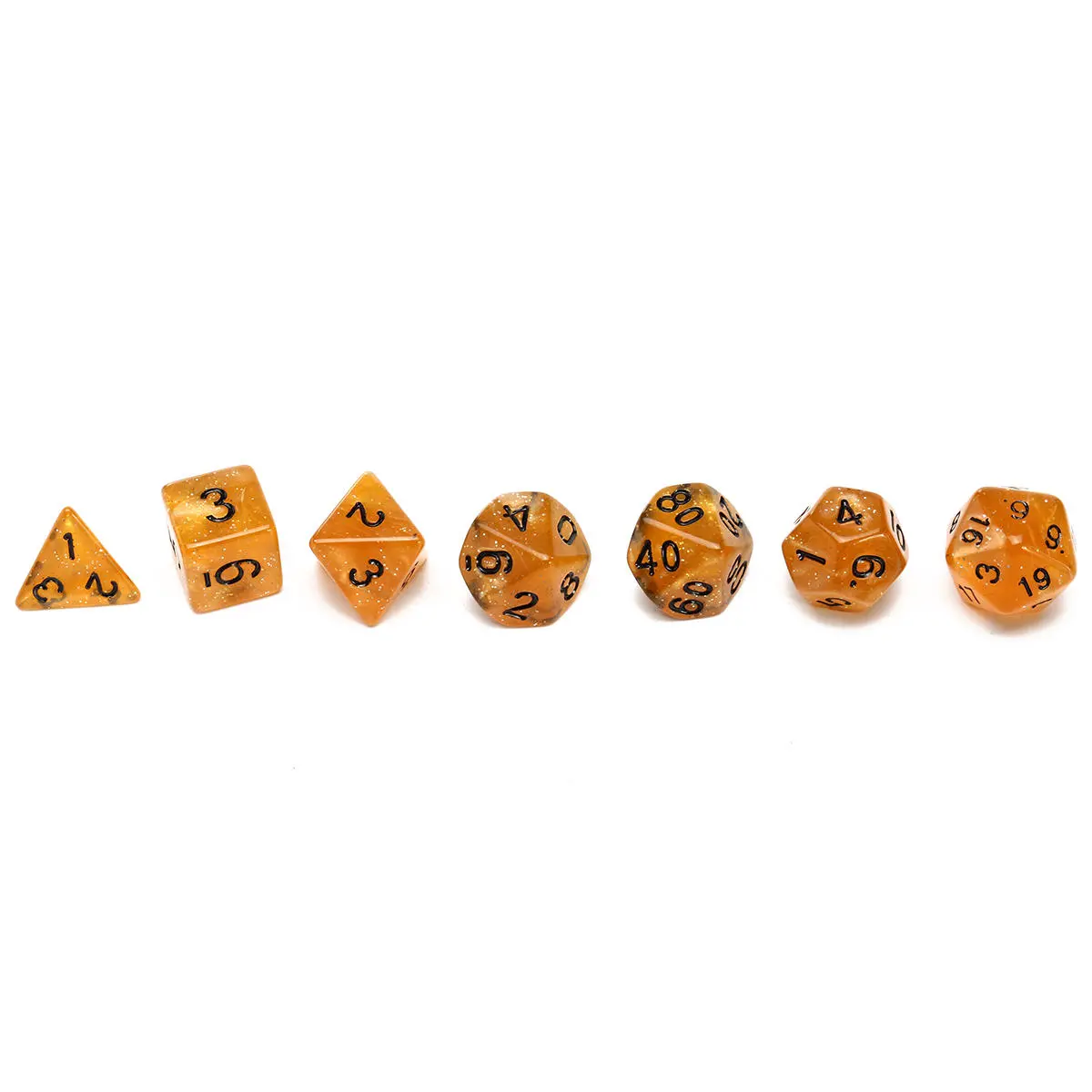 7 Piece Polyhedral Dice Set for RPG | Multisided Dice with Bag | EDC Gadget - Image 2