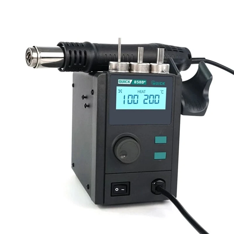 QUICK 858D+ 750W Soldering Station | Hot Air Gun BGA Rework | LED Display - Image 2